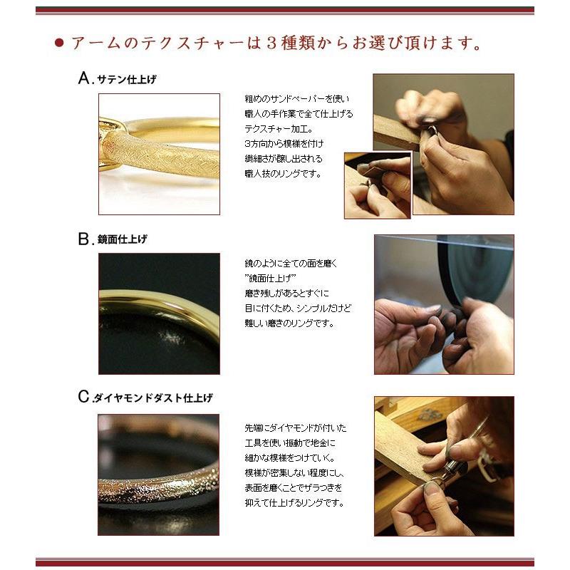 エメラルド 選べる テクスチャー ペアシェイプ リング PT900 K18 K10対応 誕生石5月の画像