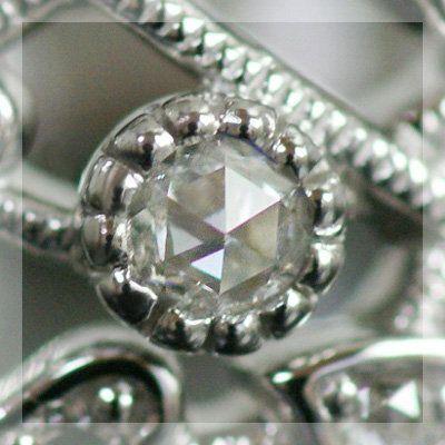 ソフィスティケ ローズカットダイヤモンド リング PT900 K18 K10対応 誕生石 4月の画像