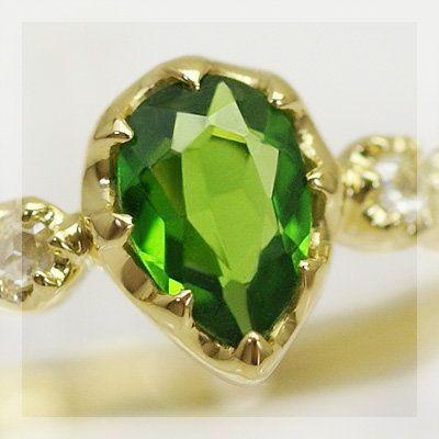 リフレッソ ダイオプサイト ローズカットダイヤモンドリング PT900 K18