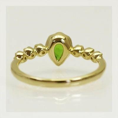 リフレッソ ダイオプサイト ローズカットダイヤモンドリング PT900 K18