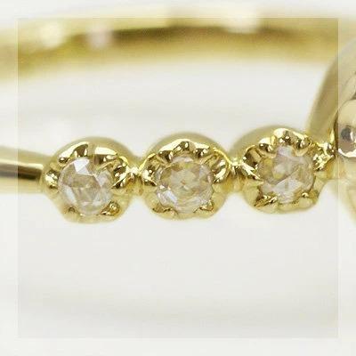 リフレッソ ダイオプサイト ローズカットダイヤモンドリング PT900 K18