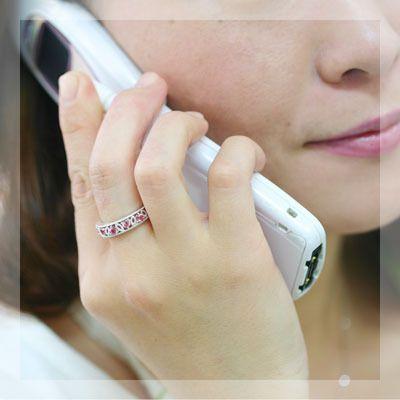 ピンクトルマリン ミル打ち アンティーク デザイン リング 誕生石 10月 春色ピンク PT900 K18 K10対応の画像