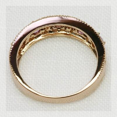 バイオレットサファイアミル打ちアンティークデザインリング 誕生石 9月 PT900 K18 K10対応 |  | 03