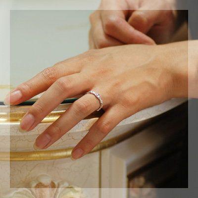 ローズカット ダイヤ リング ルミナーレ 誕生石 4月 PT900 K18 K10対応の画像