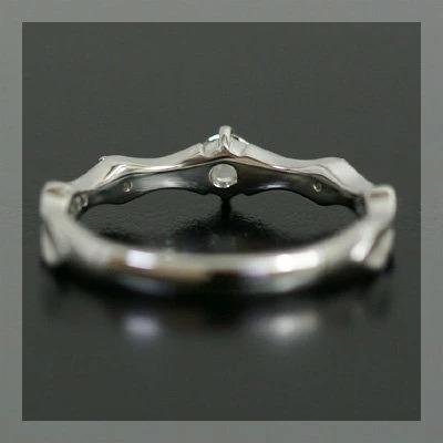 ローズカット ダイヤ リング ルミナーレ 誕生石 4月 PT900 K18 K10対応の画像