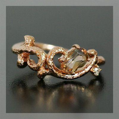 美品 希少 アンダリューサイト リング ベーネベーネ エッセ k18pg 19号