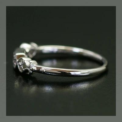 オーナメント”ピンクダイヤモンドリング PT900 K18 K10対応  誕生石 4月 春色ピンクの画像