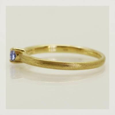 タンザナイト ペアシェイプ リング 誕生石 12月 PT900 K18 K10対応の画像