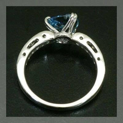 トリア　ロンドンブルートパーズ ダイヤモンド リング PT900 K18 K10対応　誕生石 4月 11月の画像