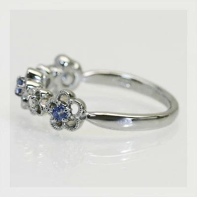 ベニトアイト ローズカットダイヤモンドリング ブリエピエール フラワーガーデン  PT900 K18 K10対応の画像