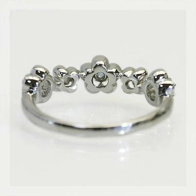 ベニトアイト ローズカットダイヤモンドリング ブリエピエール フラワーガーデン  PT900 K18 K10対応の画像