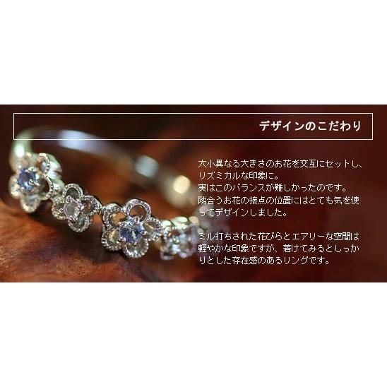ベニトアイト ローズカットダイヤモンドリング ブリエピエール フラワーガーデン  PT900 K18 K10対応の画像