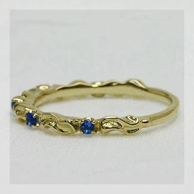 ブリエピエール アウイナイト ツタの葉シルエットリング PT900 K18 K10対応の画像
