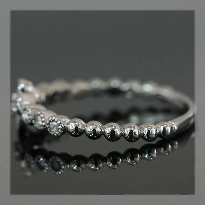 ローズカットダイヤモンドミル打ちフラワーリング PT900 K18 K10対応 誕生石 4月の画像