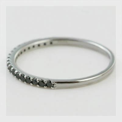 ブラックダイヤモンド 究極のストレート リング PT900 K18 K10対応の画像