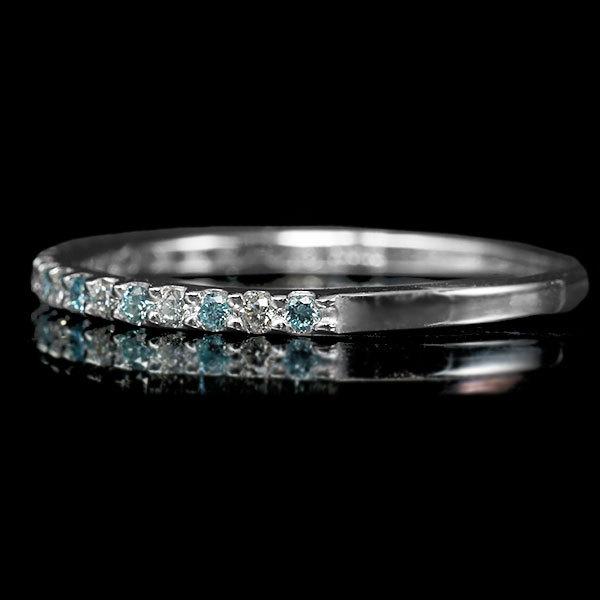 指輪 レディース アイスブルーダイヤモンド ダイヤモンド 究極ストレートリング 指輪 誕生石4月 K10 K18対応 金種により金額が異なります｜benebene｜05