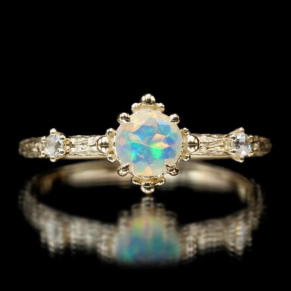 詰込福袋開催中 5mm エチオピアオパール ローズカットダイヤモンド