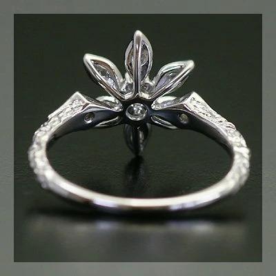 リラ ローズカットダイヤモンドリング  PT900 K18 K10対応 誕生石 4月の画像