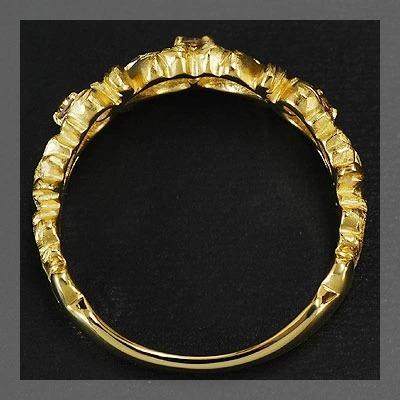 ブラウンダイヤモンドリング フロンダ PT900 K18 K10対応 誕生石 4月の画像