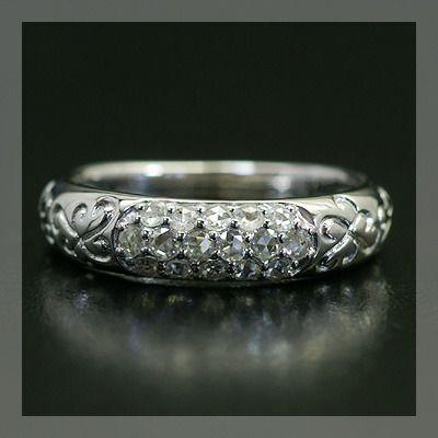 ローズカットダイヤモンド・パヴェリング PT900 K18 K10対応 誕生石 4