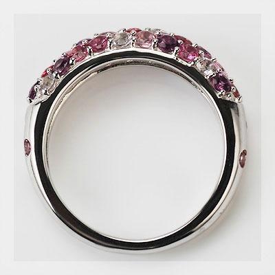 P10%中 アルルカン マルチカラーパヴェリング ボルドー PT900 K18 K10  