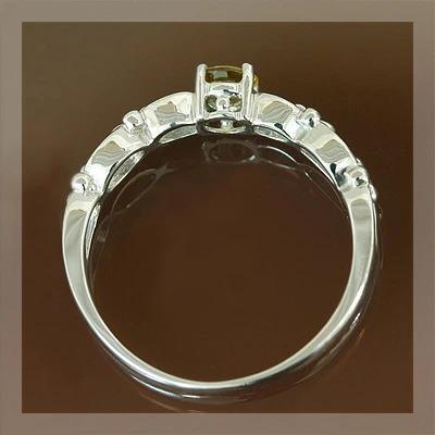 ゴールデンベリルフラワーガーランドリング PT900 K18 K10対応  