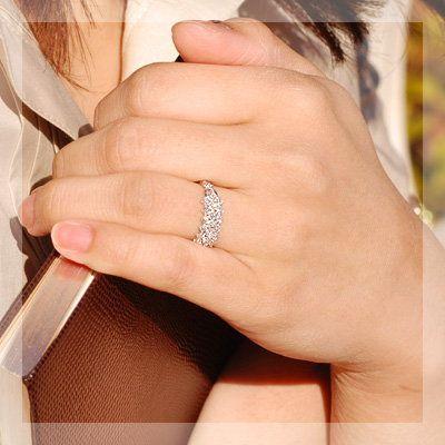 25石の煌めき ローズカットダイヤモンドリング 誕生石 4月 PT900 K18 K10対応の画像