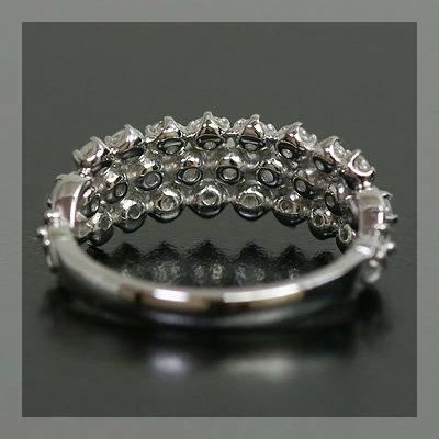 25石の煌めき ローズカットダイヤモンドリング 誕生石 4月 PT900 K18 K10対応の画像