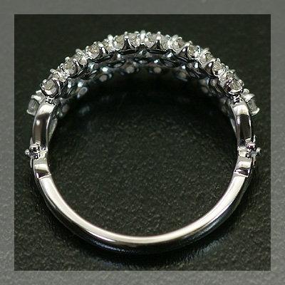 25石の煌めき ローズカットダイヤモンドリング 誕生石 4月 PT900 K18 K10対応の画像