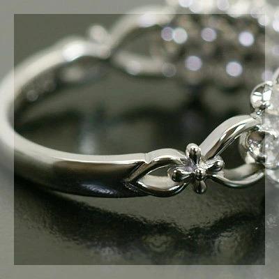 25石の煌めき ローズカットダイヤモンドリング 誕生石 4月 PT900 K18 K10対応の画像