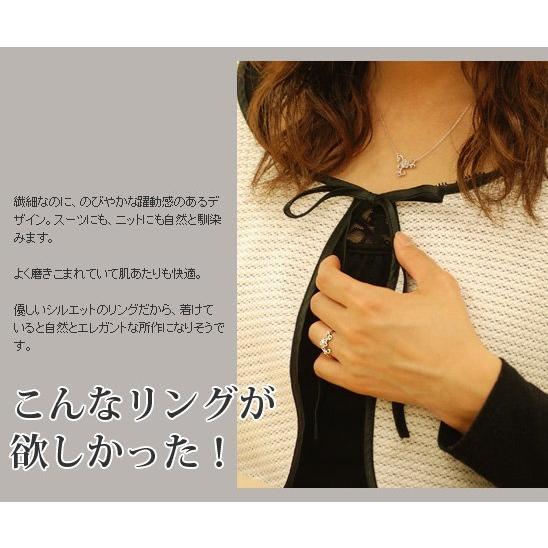 ローズカットダイヤモンドフラワーリング 誕生石 4月 PT900 K18 K10対応の画像