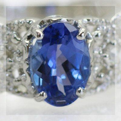 タンザナイト ローズカットダイヤモンドリング PT900 K18 K10対応  誕生石 4月 12月の画像