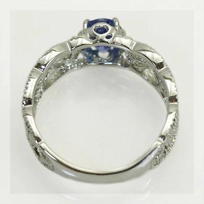 タンザナイト ローズカットダイヤモンドリング PT900 K18 K10対応  誕生石 4月 12月の画像