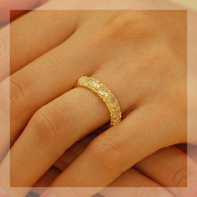 葉*ぱ様 K18 内径18mm オレンジ石付き リング 約3.2g 葉*ぱ様 K18 内径18mm オレンジ石付き リング 約3.2g