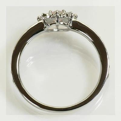 モルガナイト ローズカットダイヤモンドリング PT900 K18 K10対応  誕生石 4月 春色ピンクの画像