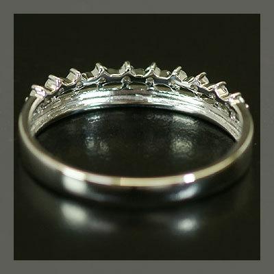 心地よい煌き ローズカットダイヤモンド 10石リング　PT900 K18 K10対応  誕生石 4月の画像