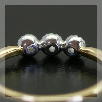 K18コンビカラー ローズカットダイヤモンドリング※お届けまでに4週間ほどお時間がかかります。 誕生石 4月 PT900 K18 K10対応の画像