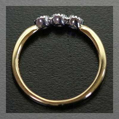 K18コンビカラー ローズカットダイヤモンドリング※お届けまでに4週間ほどお時間がかかります。 誕生石 4月 PT900 K18 K10対応の画像