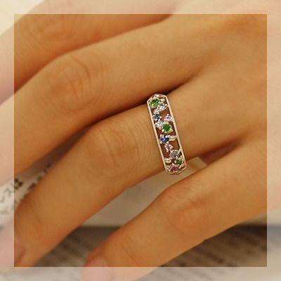 ミストゥーラ ブルー系マルチカラーサファイア リング PT900 K18 K10対応 誕生石 9月の画像