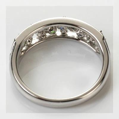 ミストゥーラ ブルー系マルチカラーサファイア リング PT900 K18 K10対応 誕生石 9月の画像