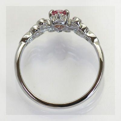 アラベスカーレ”スピネル ローズカットダイヤモンドリング PT900 K18 K10対応 誕生石 4月の画像