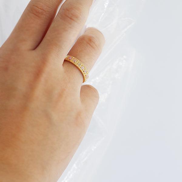 ネオゴシック調 オパール ミル打ち リング PT900 K18 K10対応