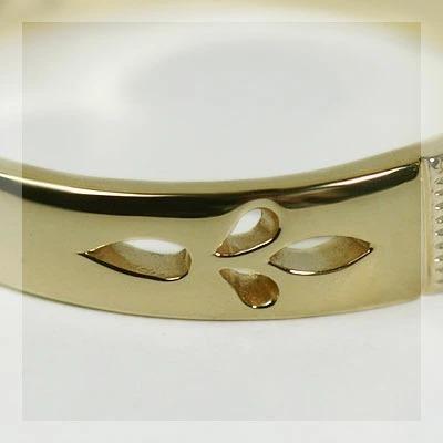 ネオ・ゴシック調ペリドットミル打ちリング PT900 K18 K10対応の画像