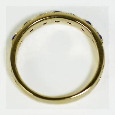 ネオ ゴシック調ラピスラズリミル打ちリング 誕生石 12月 PT900 K18 K10対応の画像