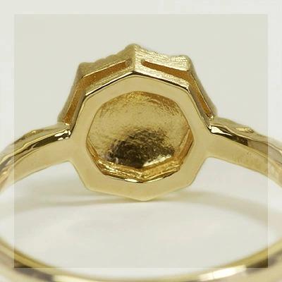 ネオクラシズム地金テクスチャーリング PT900 K18 K10対応の画像