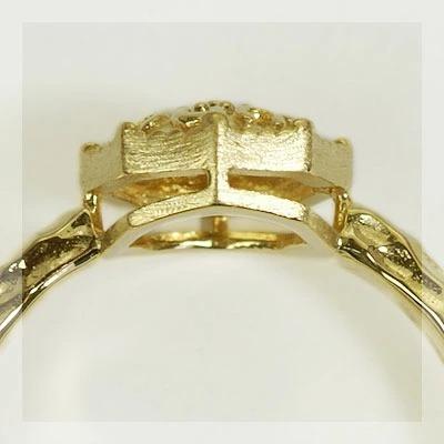 ネオクラシズム地金テクスチャーリング PT900 K18 K10対応の画像