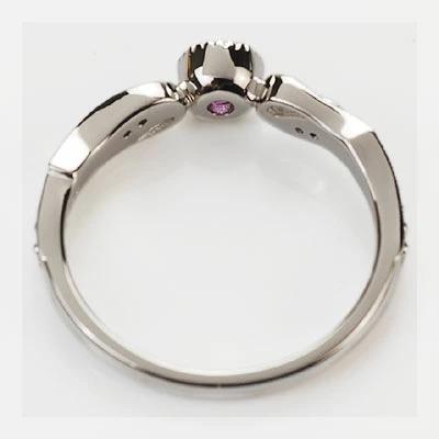 サンエンタープライズ社のパープルサファイア ダイヤモンドリング 誕生石 4月 9月 PT900 K18 K10対応の画像