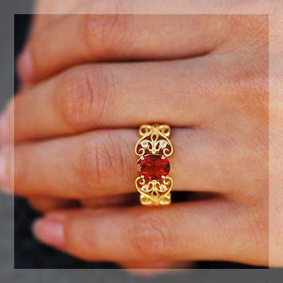 中古 レディース リング 指輪 オレリーア マデイラシトリン ローズカットダイヤモンドリング 誕生石 4月 11月 xmas クリスマス bfcp15 【VQL1901874604】(66550円)