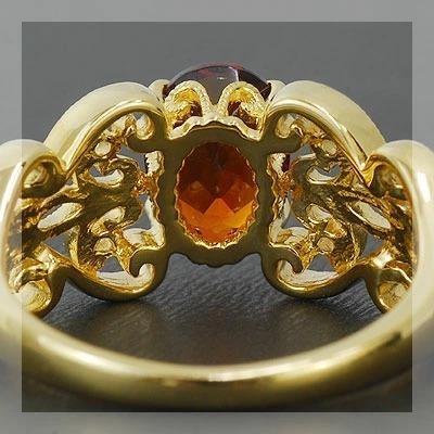 中古 レディース リング 指輪 オレリーア マデイラシトリン ローズカットダイヤモンドリング 誕生石 4月 11月 xmas クリスマス bfcp15 【VQL1901874604】(66550円)