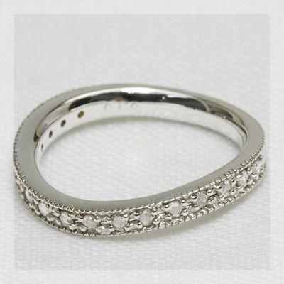 ローズカットダイヤ ピンキーリング 誕生石 4月 PT900 K18 K10対応の画像